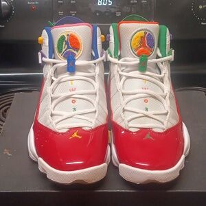 Jordan six rings (multi-color) size 9.5M